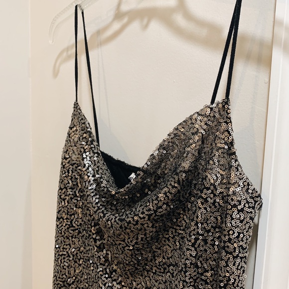 NWOT American Eagle Cowl Neck Sequin Mini Dress - Picture 3 of 9